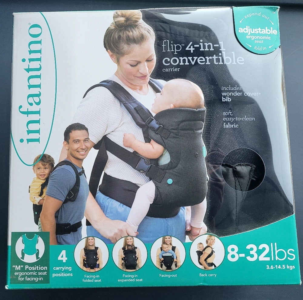 4-in-1 Infantino Flip Convertible Baby Cartier.It was used only once.